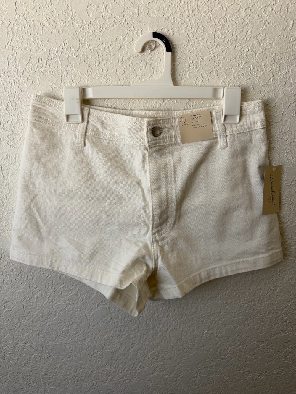 Universal Thread White Denim Sailor-Style Shorts Size 10